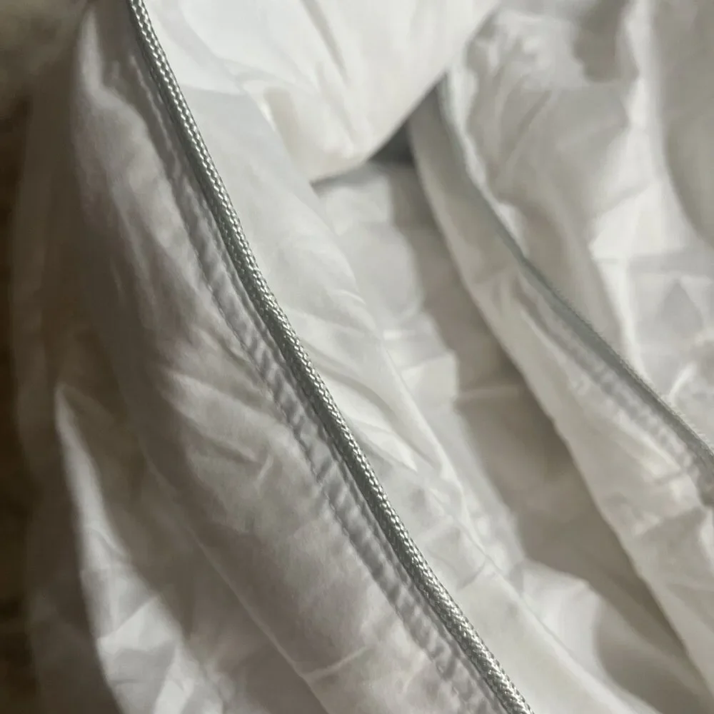 Feather Down Fiber Comforter King Size, Extra Fluffy Duvet Insert